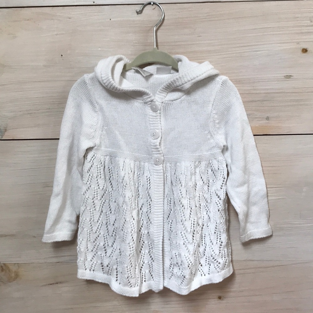 Crochet cardigan with hood